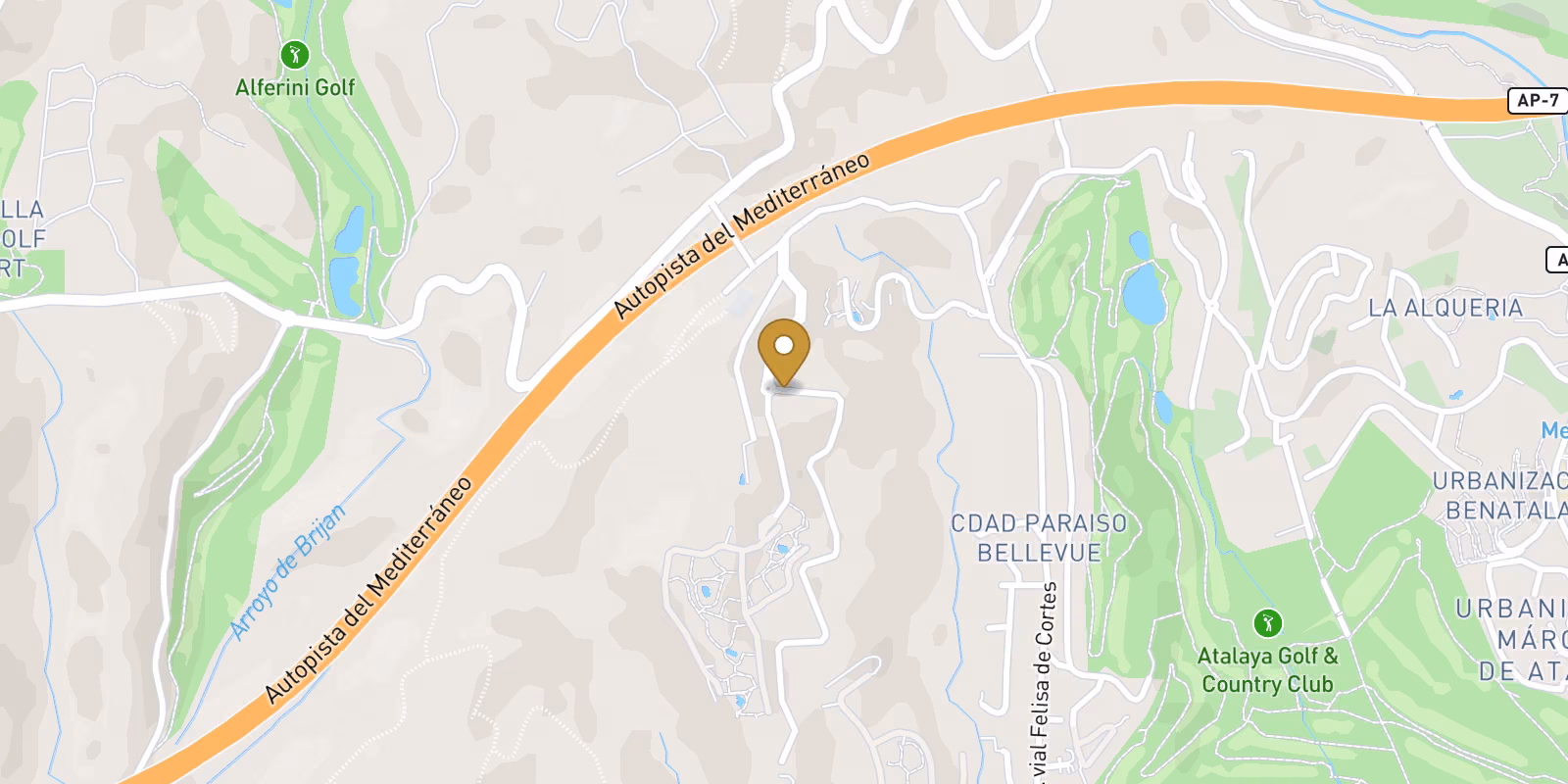 Map — Urb. Los Jaralillos penthouses for practical Benahavis use