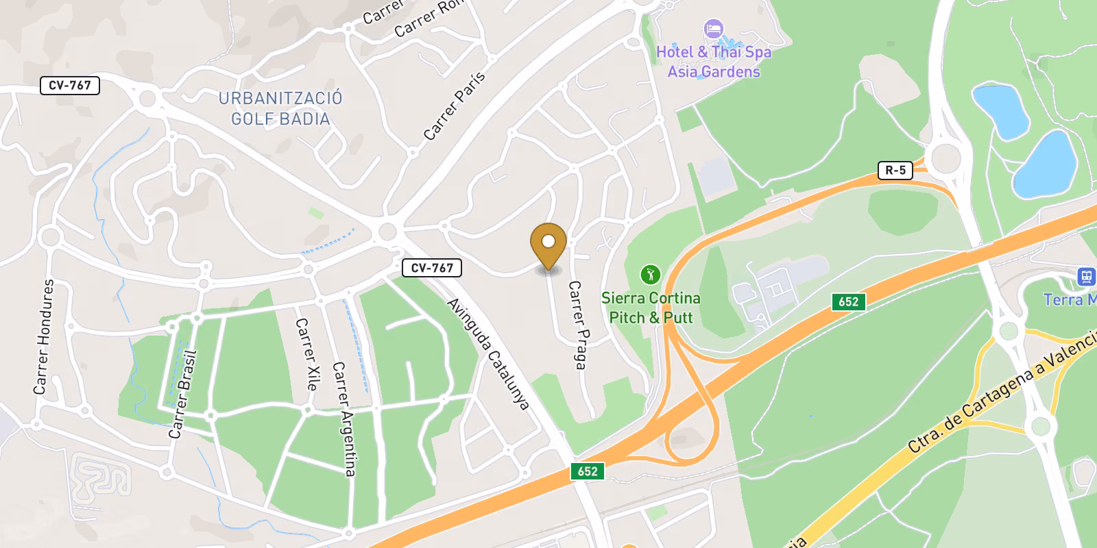 Map — Premium Sierra Cortina villa in Finestrat