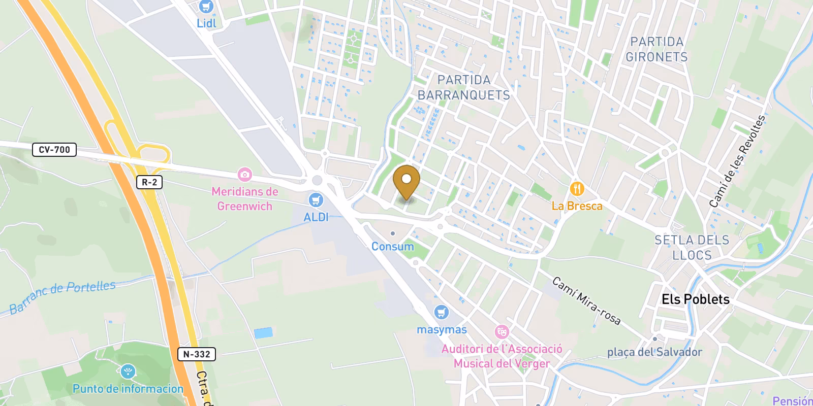 Map — Partida Barranquets semi-detached homes in Els Poblets