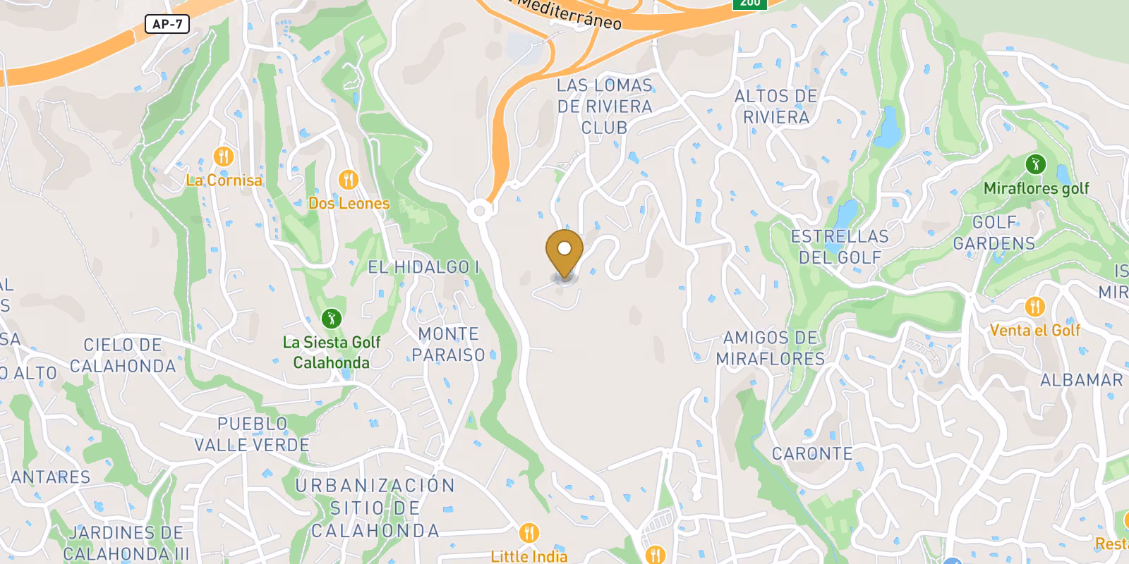 Mapa — Adosados de Obra Nueva Cerca de Mijas