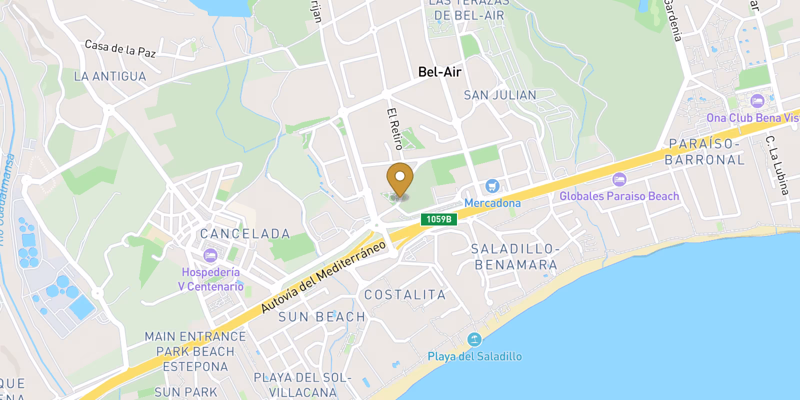 Map — Key-ready Riviera Beach homes in Estepona with live pricing