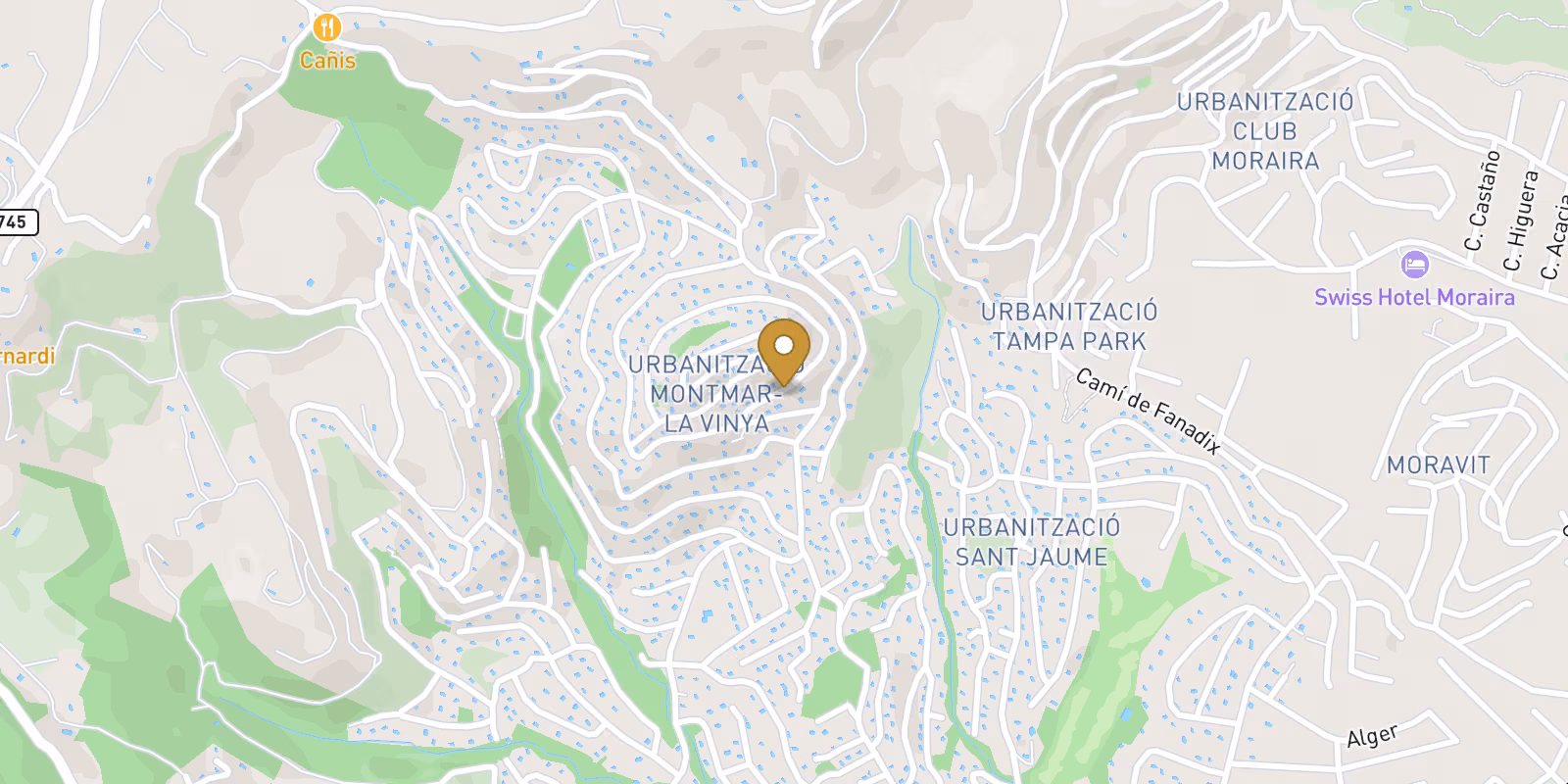 Mapa — Villa de Obra Nueva en Benissa