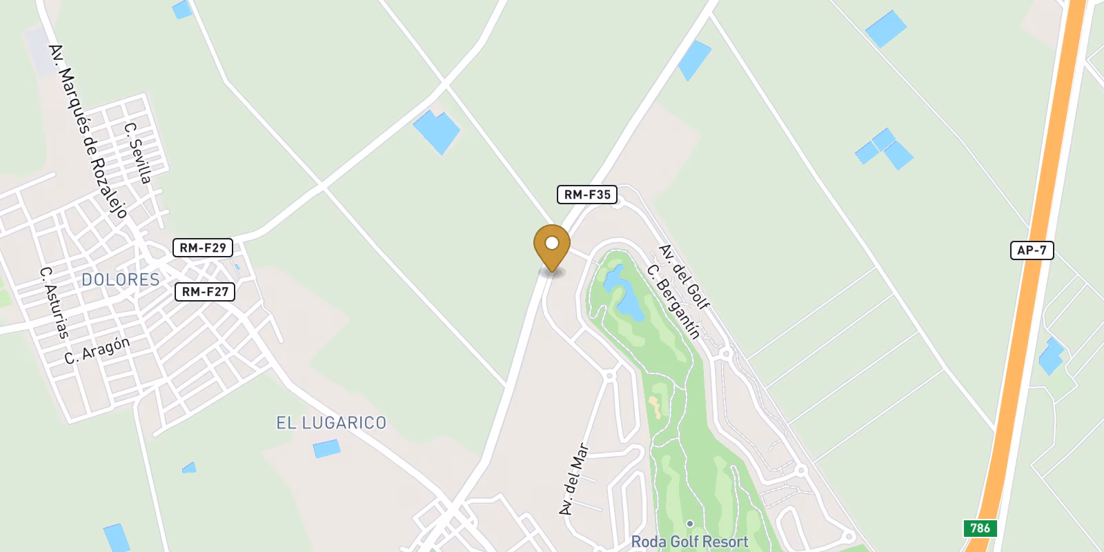 Map — Ground-floor bungalows in Roda Golf, San Javier