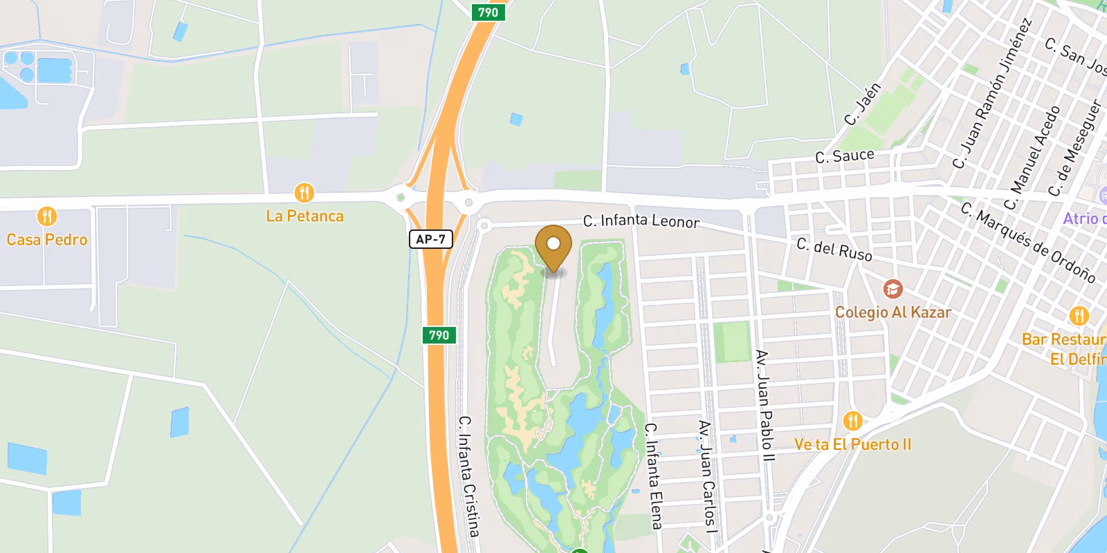 Mapa — Villas y pareados en Serena Golf, Los Alcázares