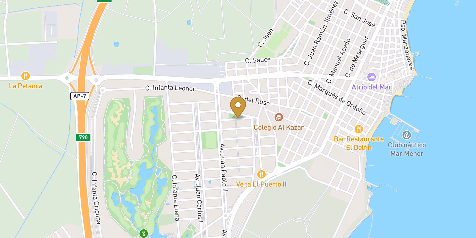 Map — Torre del Rame semi-detached villa near beach and golf