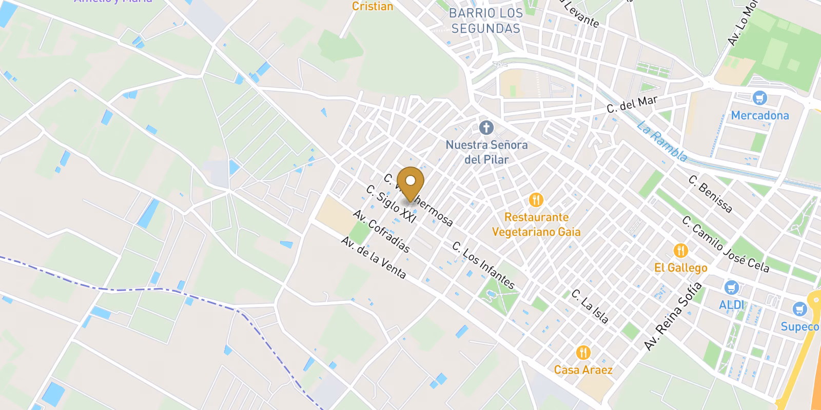 Map — Pueblo bungalows with 3 bedrooms in Pilar de La Horadada