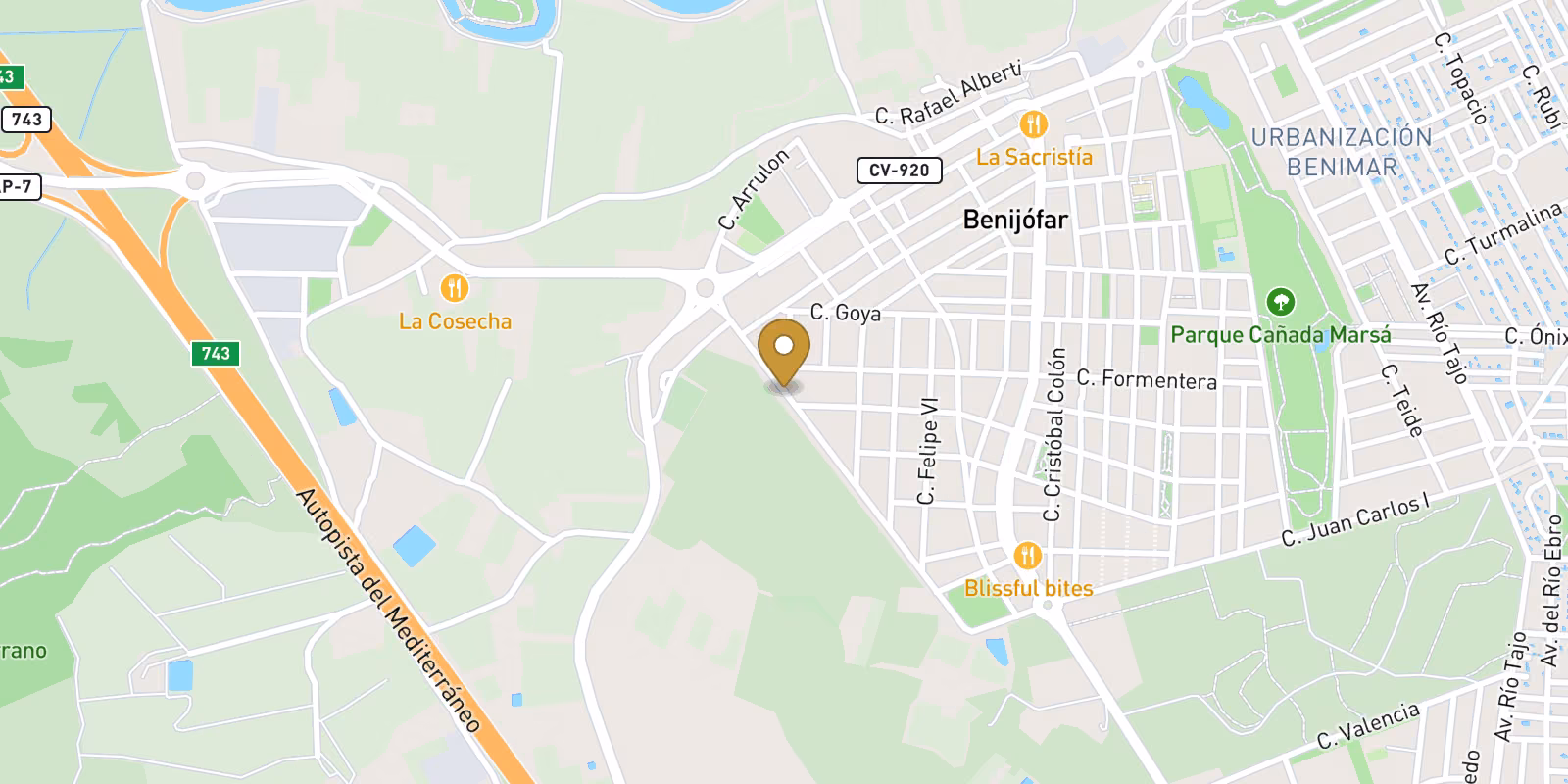 Map — Pueblo villa in Benijofar with private pool and garden
