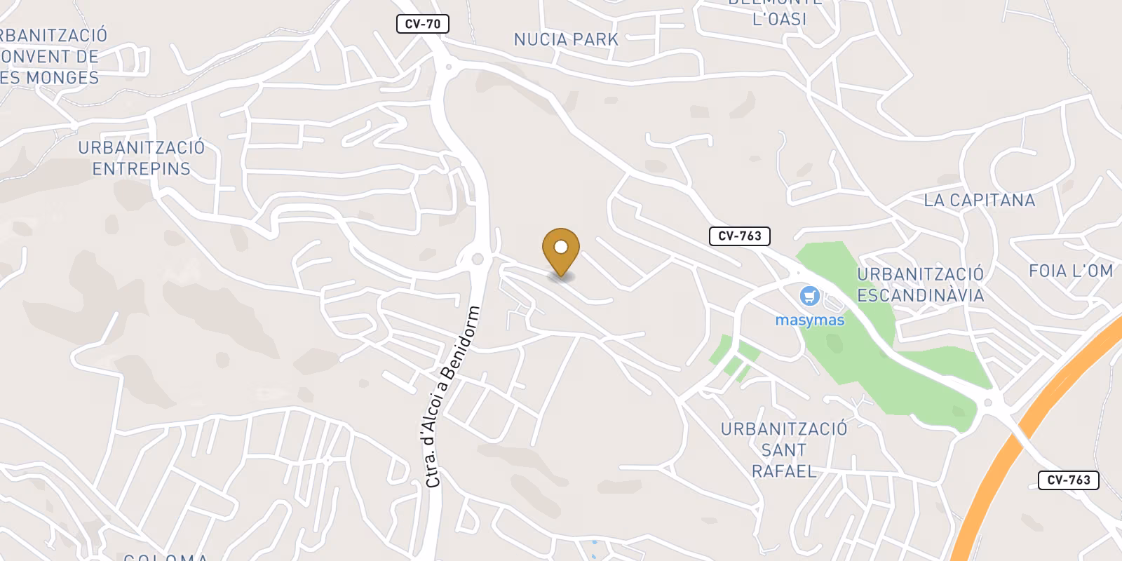 Map — Escandinavia villa with private pool in La Nucia