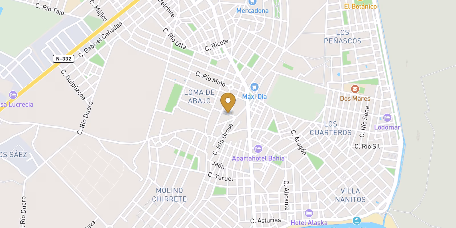 Map — Pueblo 3-bed villa near the beach in San Pedro del Pinatar
