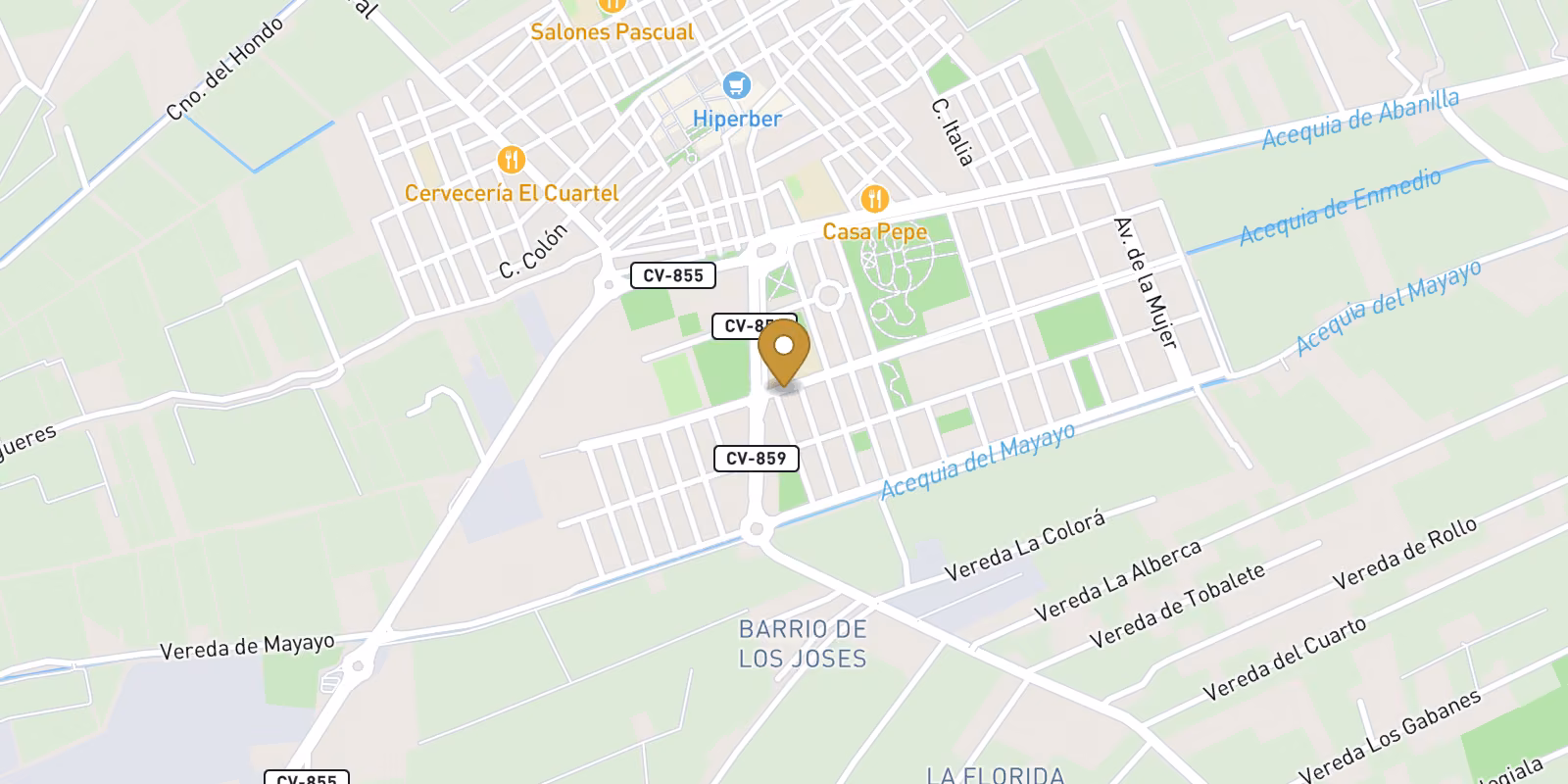 Map — Ground-floor bungalows in Sector 3, Dolores