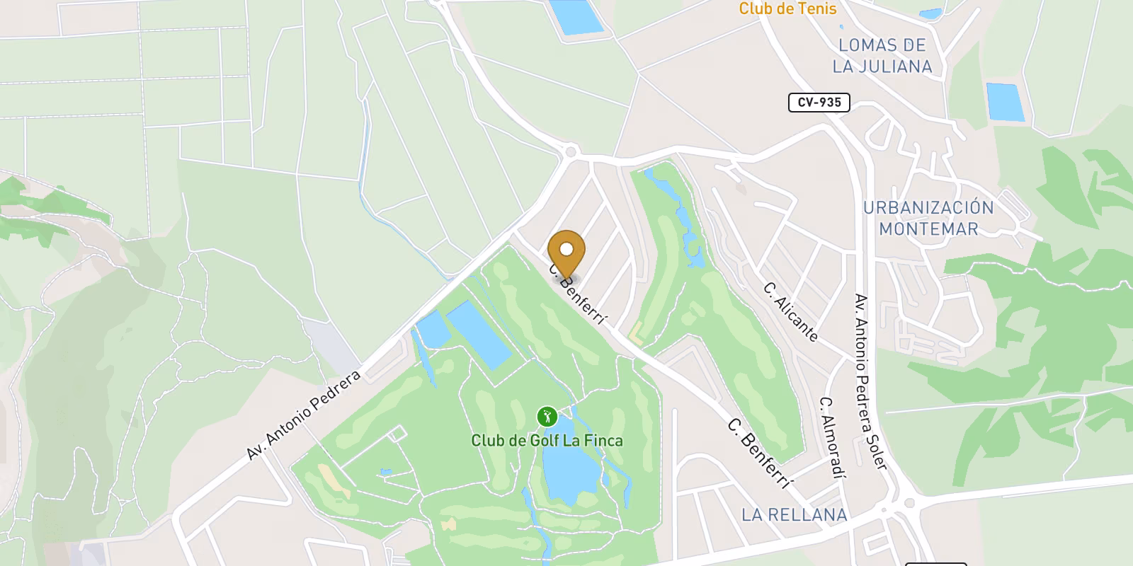 Map — Ground-floor bungalow beside La Finca Golf, Algorfa