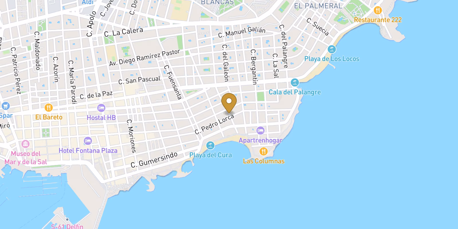 Map — Playa de El Cura ground-floor homes from EUR279,000