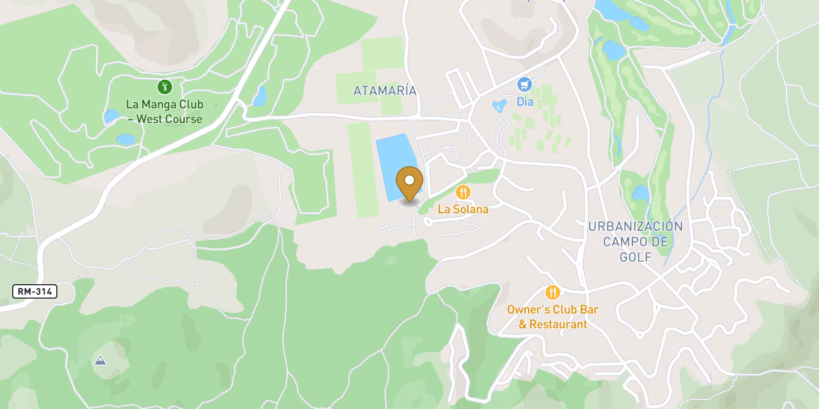 Map — Low-supply villas in La Manga Club