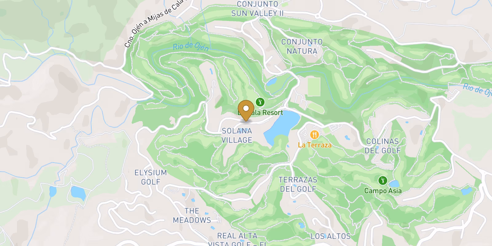 Map — La Cala Golf townhouses in Mijas from EUR641k
