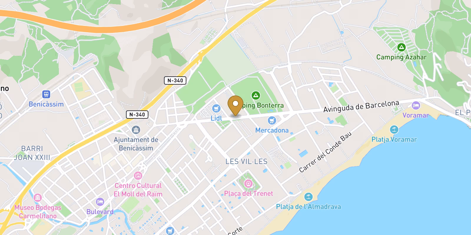 Mapa — Viviendas exclusivas de obra nueva en Benicàssim: lujo y sostenibilidad junto al Mediterráneo