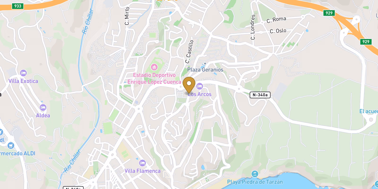 Map — Los Arcos villa in Nerja with live price details