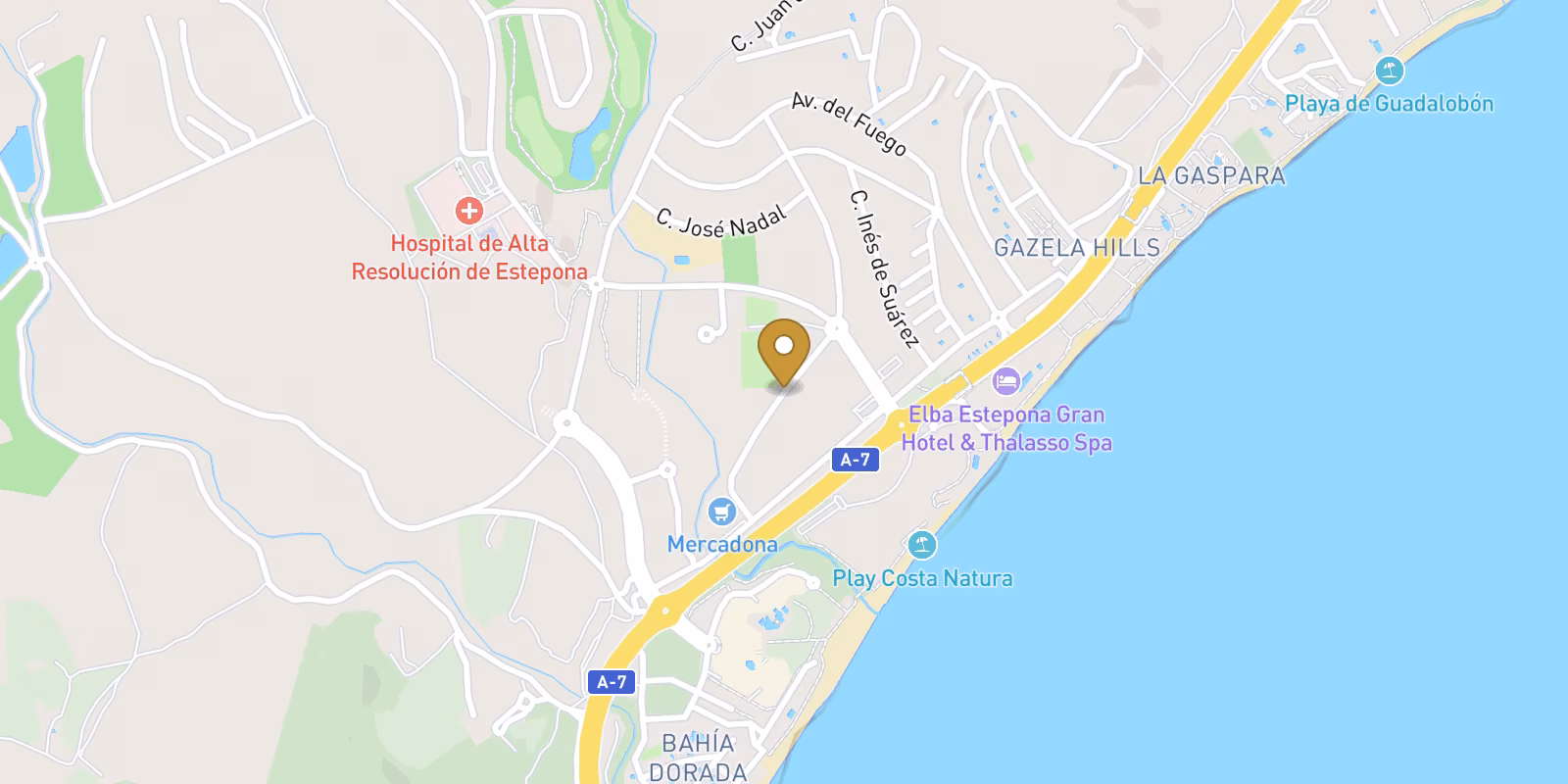 Map — Arroyo Enmedio apartments 400 m from the beach in Estepona