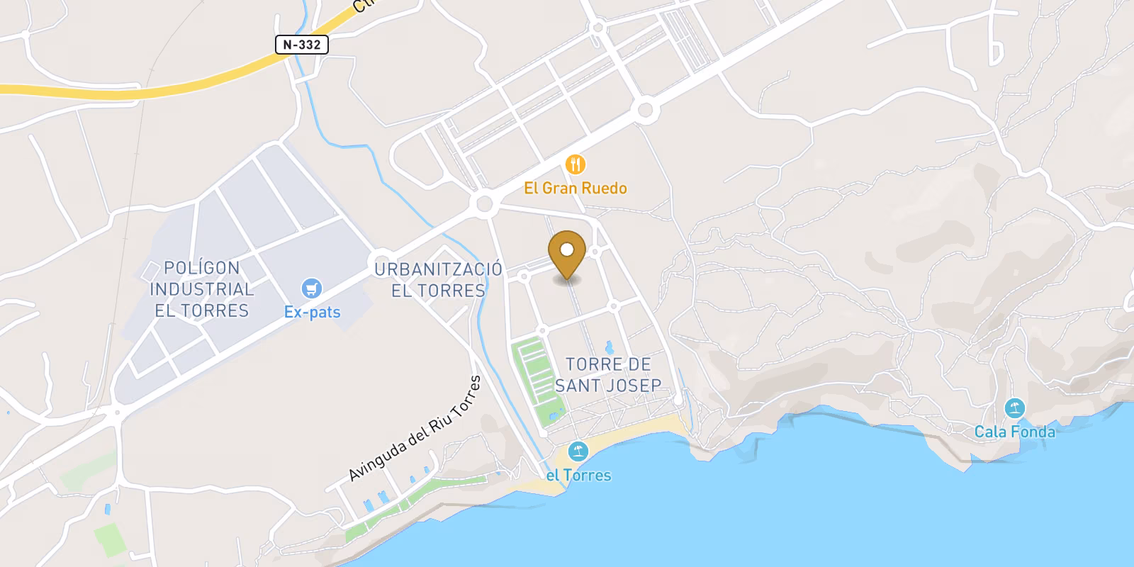 Map — Playa del Torres apartments with gym and solarium