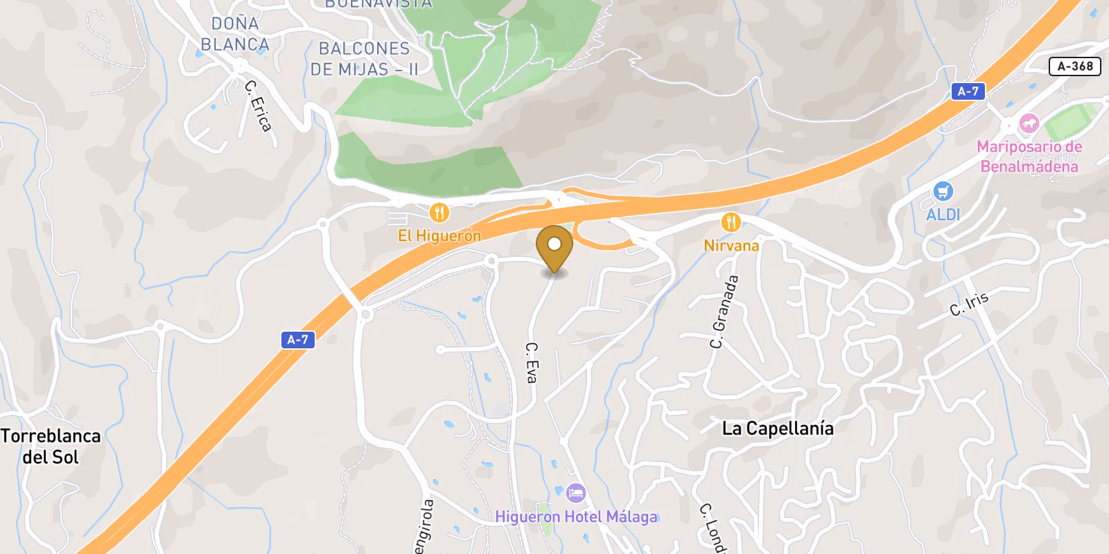 Map — Reserva del Higuerón apartments with sea views in Fuengirola