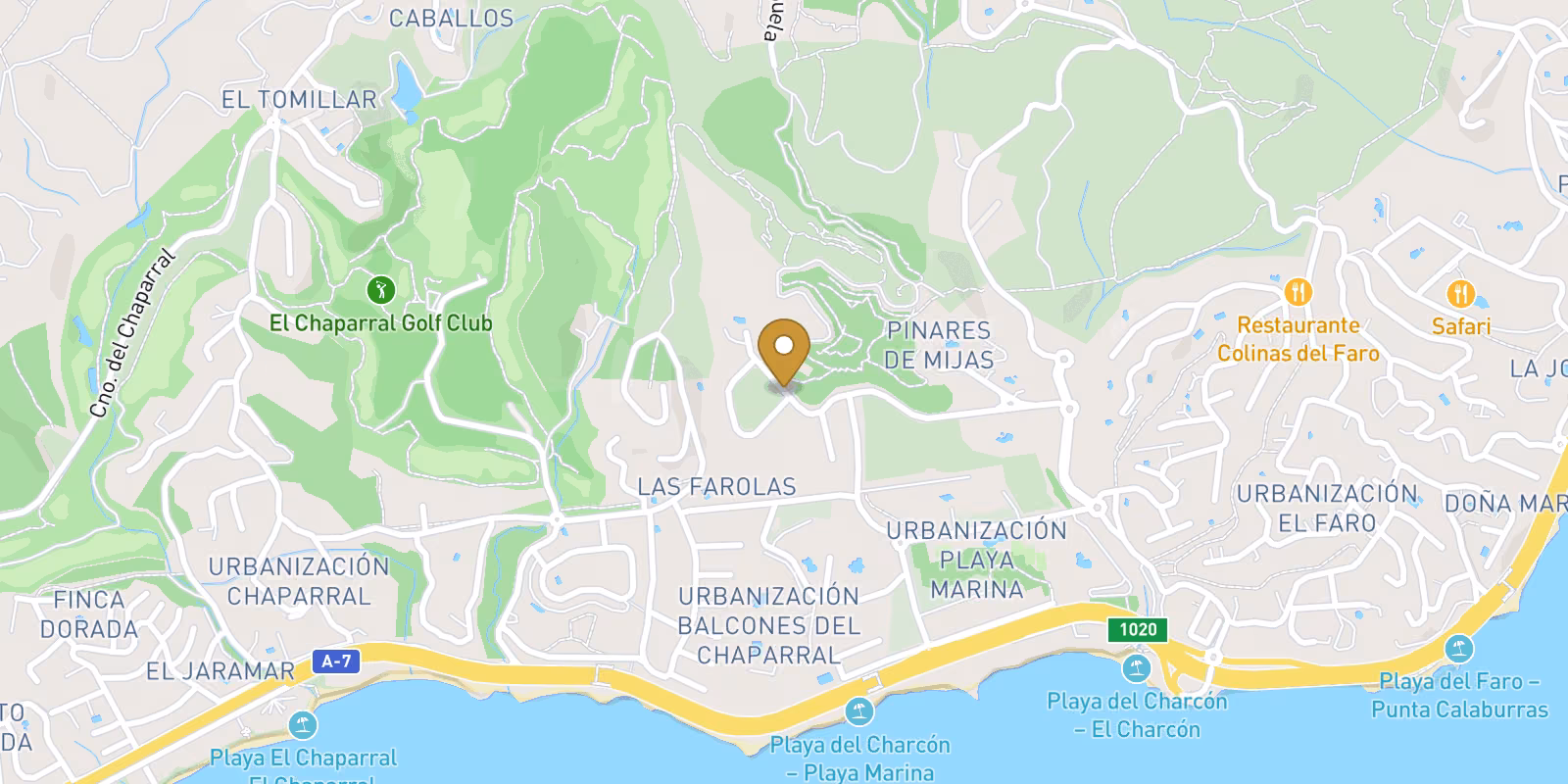 Mapa — Complejo Residencial de Nueva Construcción en El Chaparral, Mijas
