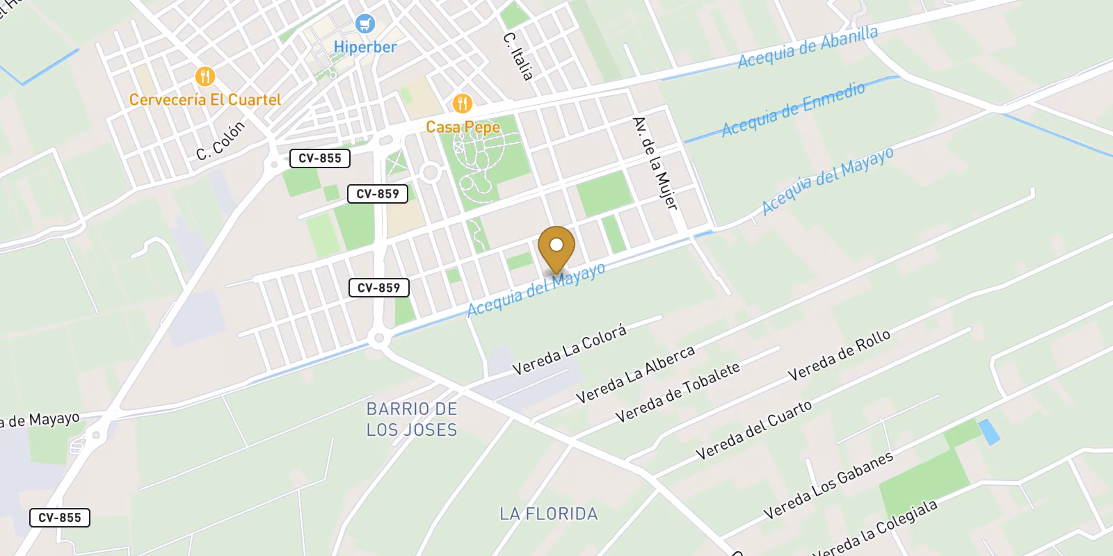 Map — Sector 2 townhouses in Dolores with solarium