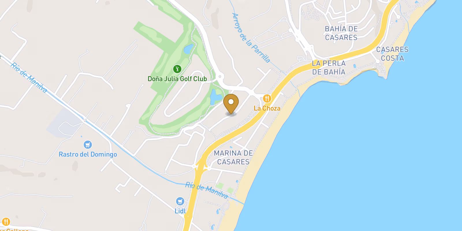 Map — Doña Julia Golf penthouses with sea-view appeal