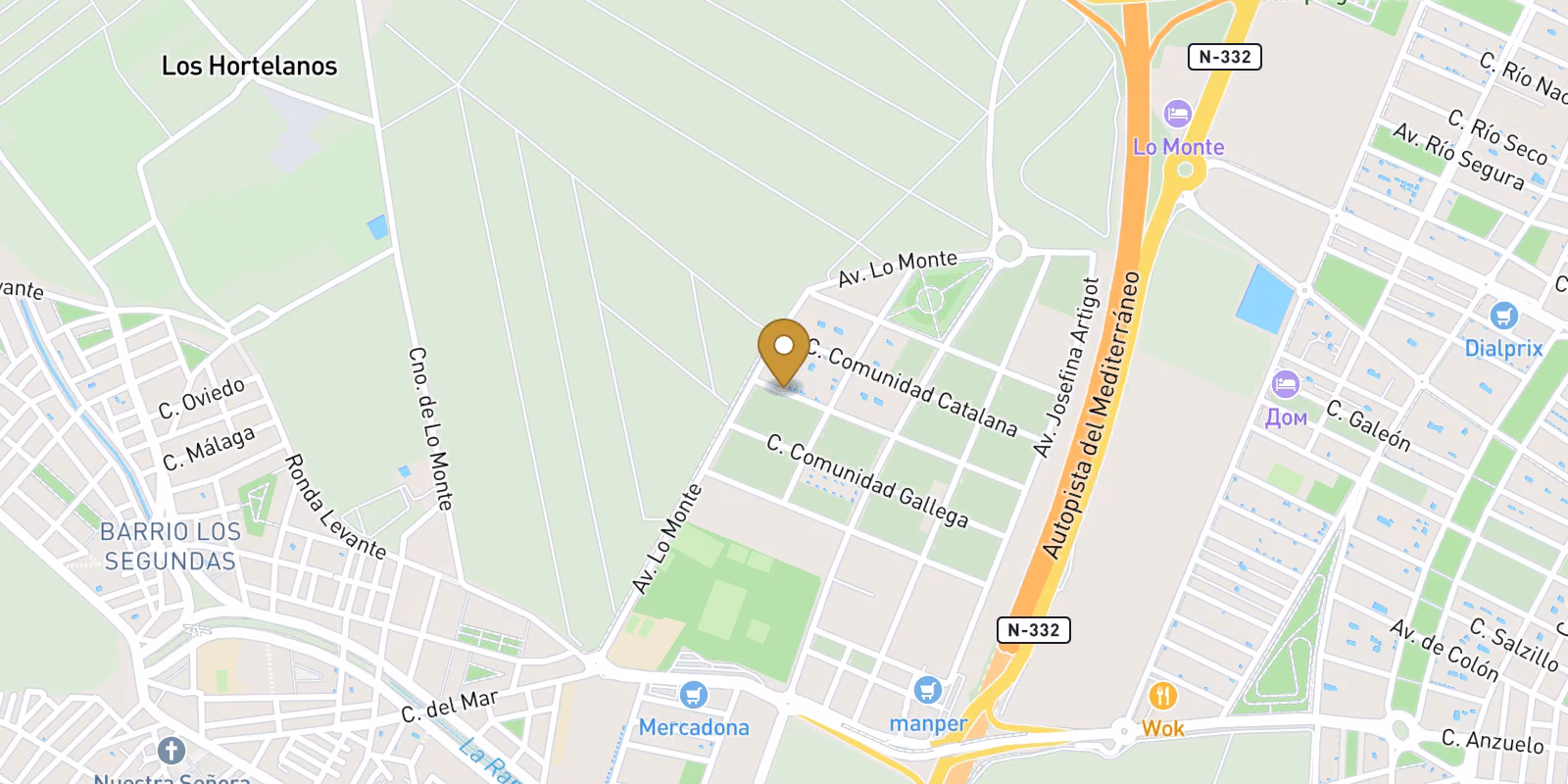 Map — Lo Monte 3-bed homes in Pilar de La Horadada