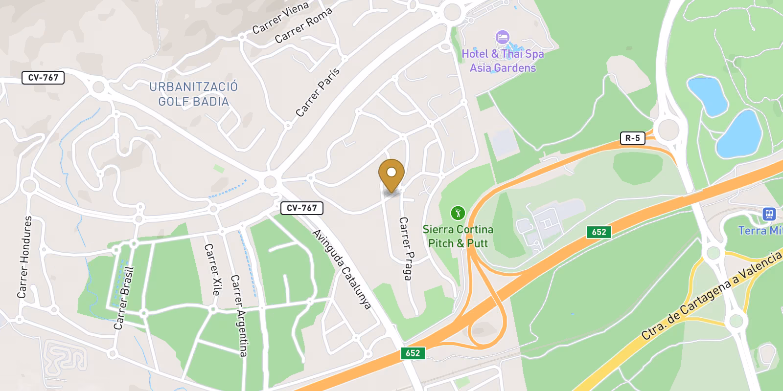 Map — Sierra Cortina semi-detached villas from EUR578,500