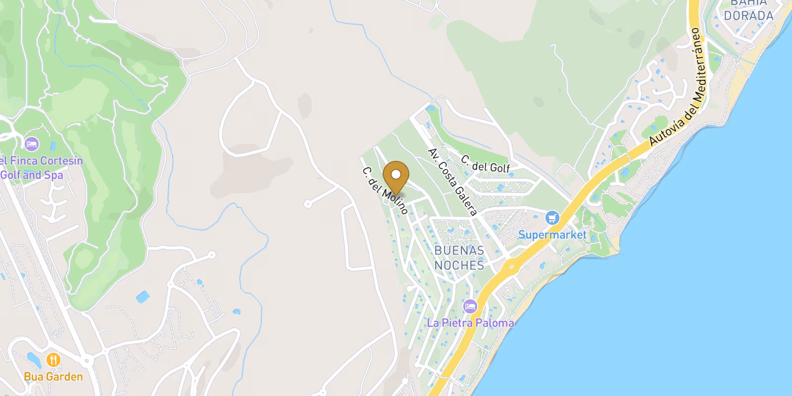 Map — Buenas Noches Estepona homes with sea views