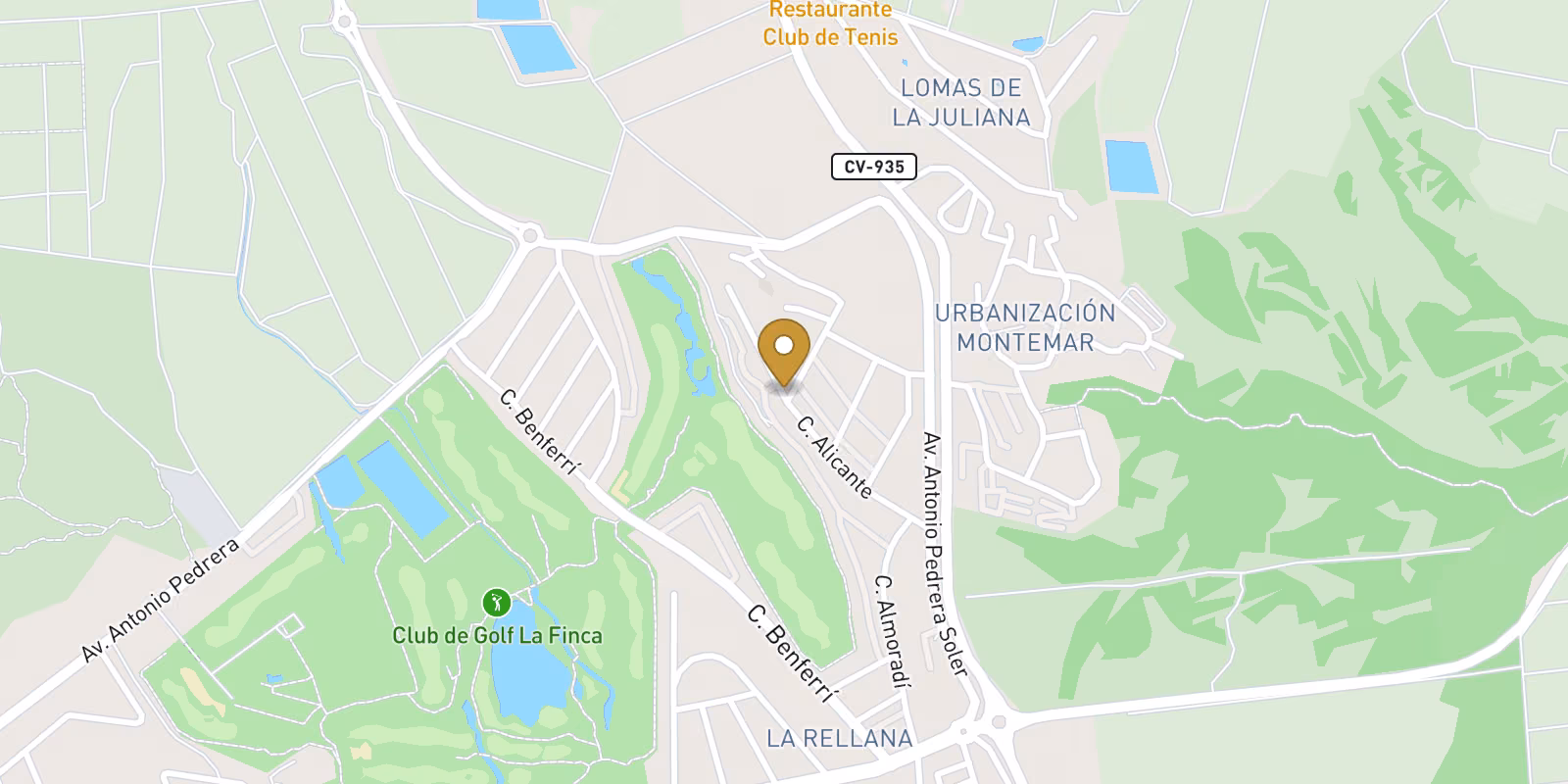 Map — Large-format villas in La Finca Golf, Algorfa