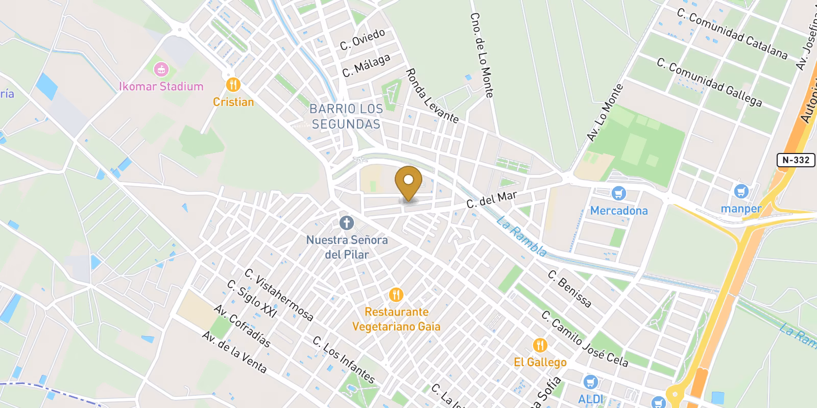 Map — Top-floor bungalows in Pueblo | Novado