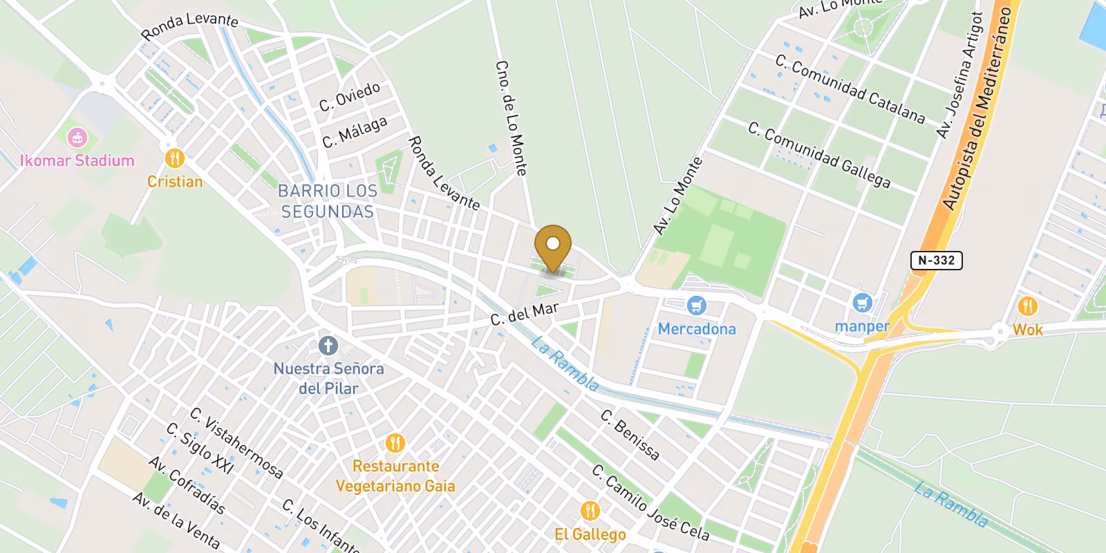 Map — Pueblo townhouses in Pilar de La Horadada