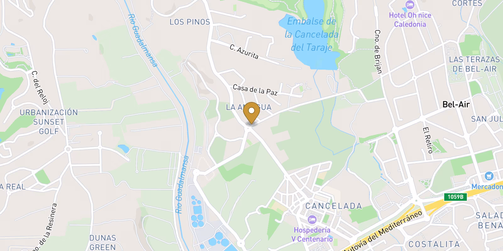 Map — Cancelada ground-floor homes for 2028