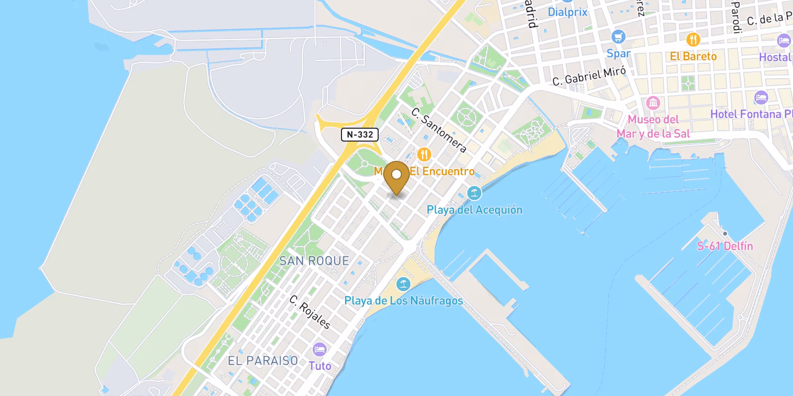 Map — Compact Playa del Acequion homes in Torrevieja from EUR199,000