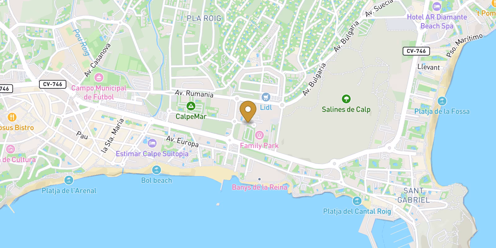 Carte — Appartements à Playa Arenal, Calpe