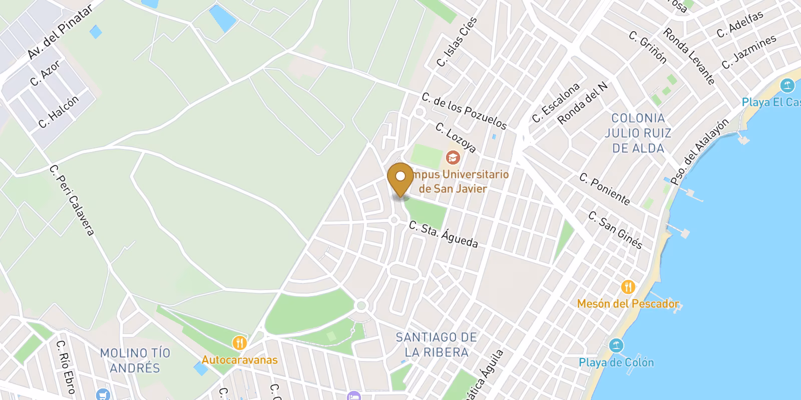 Map — Semidetached home with private pool in Santiago de la Ribera
