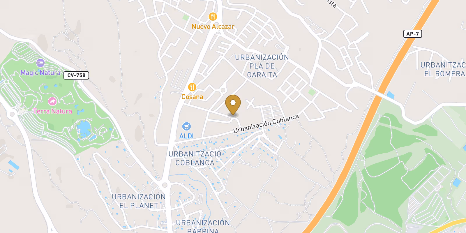 Map — 4-bed villa in Coblanca, La Nucia