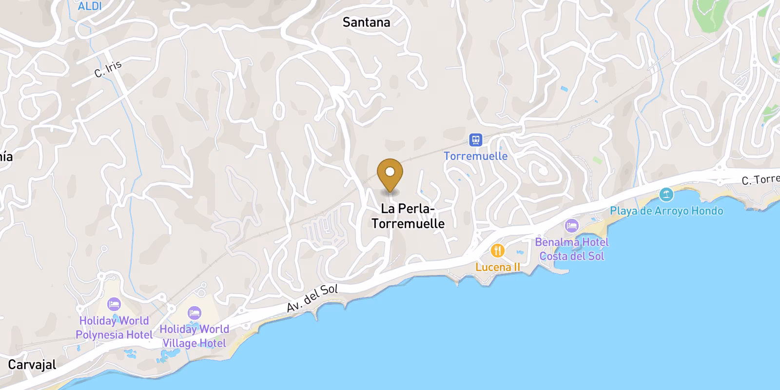 Map — Ground-floor bungalows near Torremuelle beach