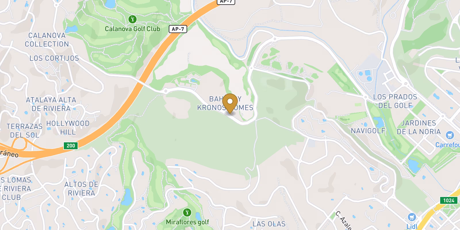 Map — Calanova Golf penthouses in Mijas
