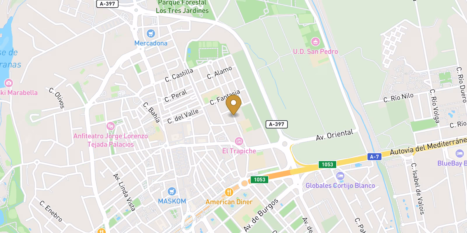 Map — New-build penthouses in Marbella West, San Pedro de Alcantara