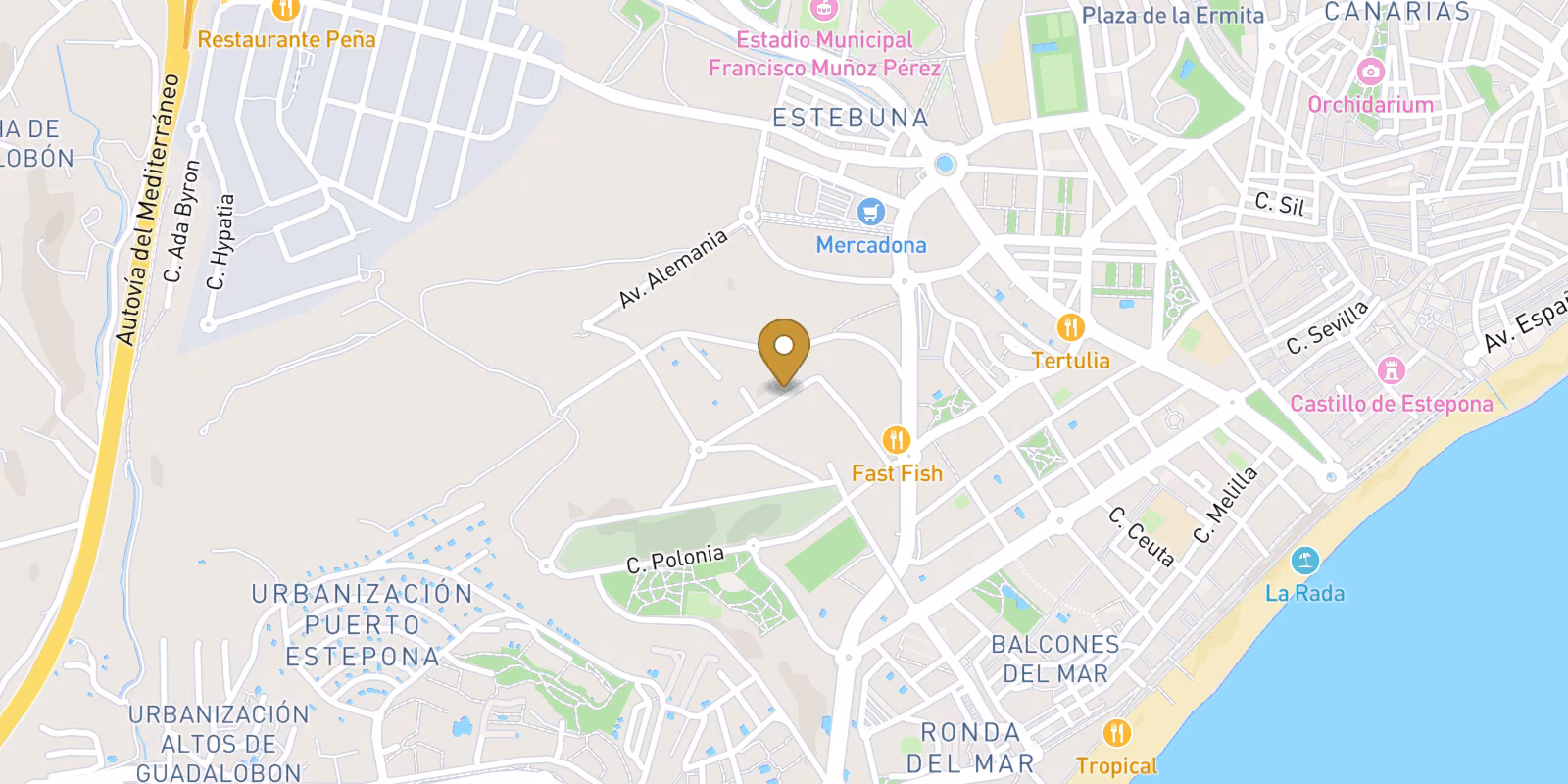 Map — Las Mesas resort apartments with strong walkability