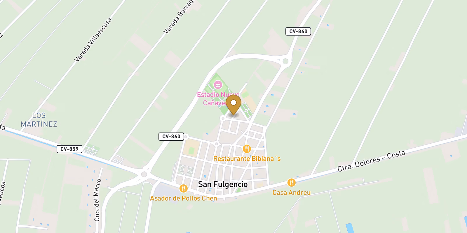 Map — 3-bed Polideportivo villa in San Fulgencio