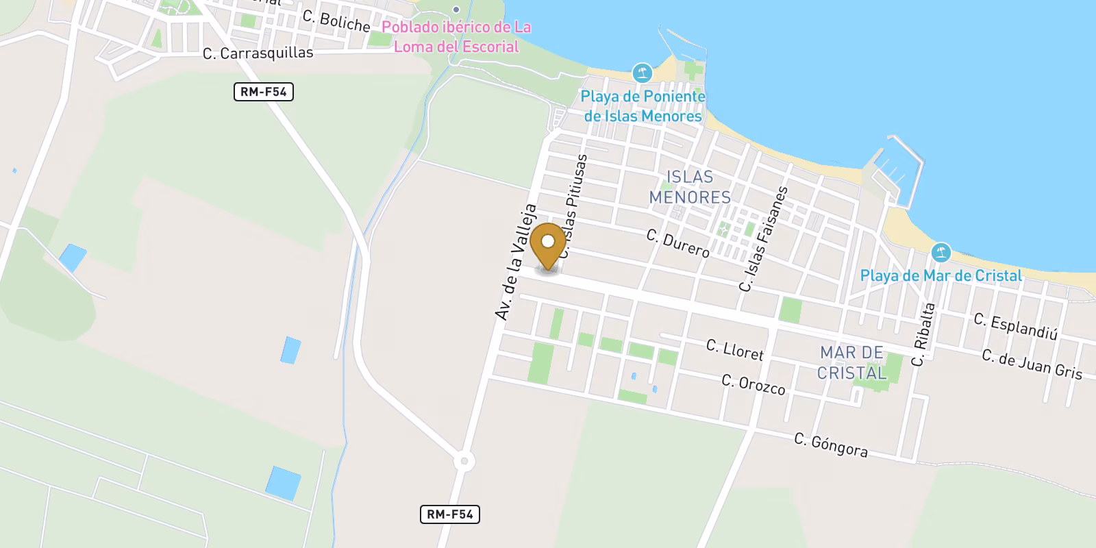 Map — Mar de Cristal apartments in Cartagena with live pricing