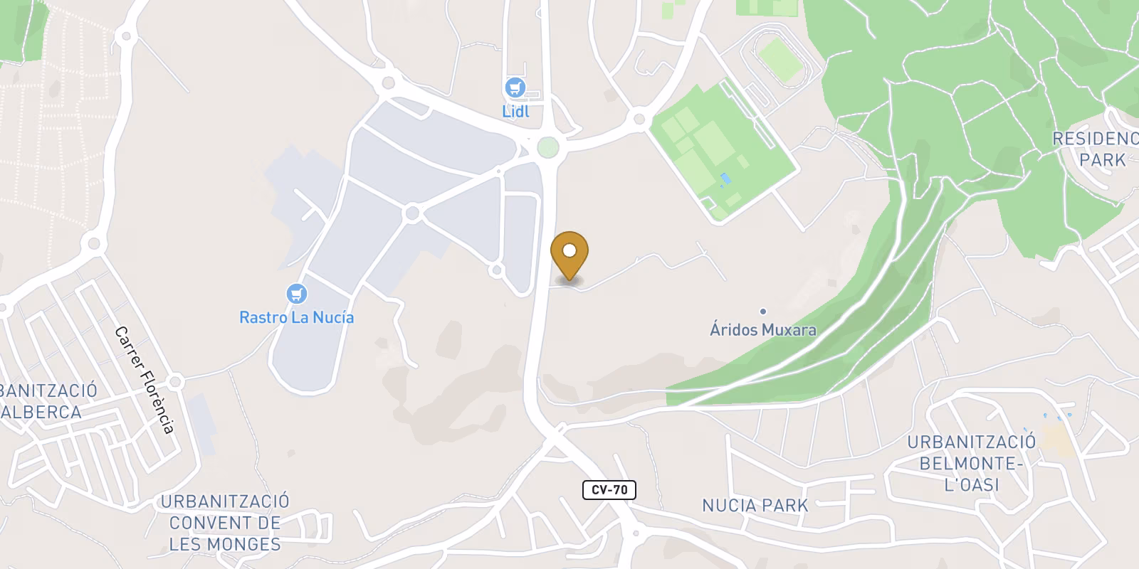 Map — Ciudad Deportiva apartments in La Nucia with live price block