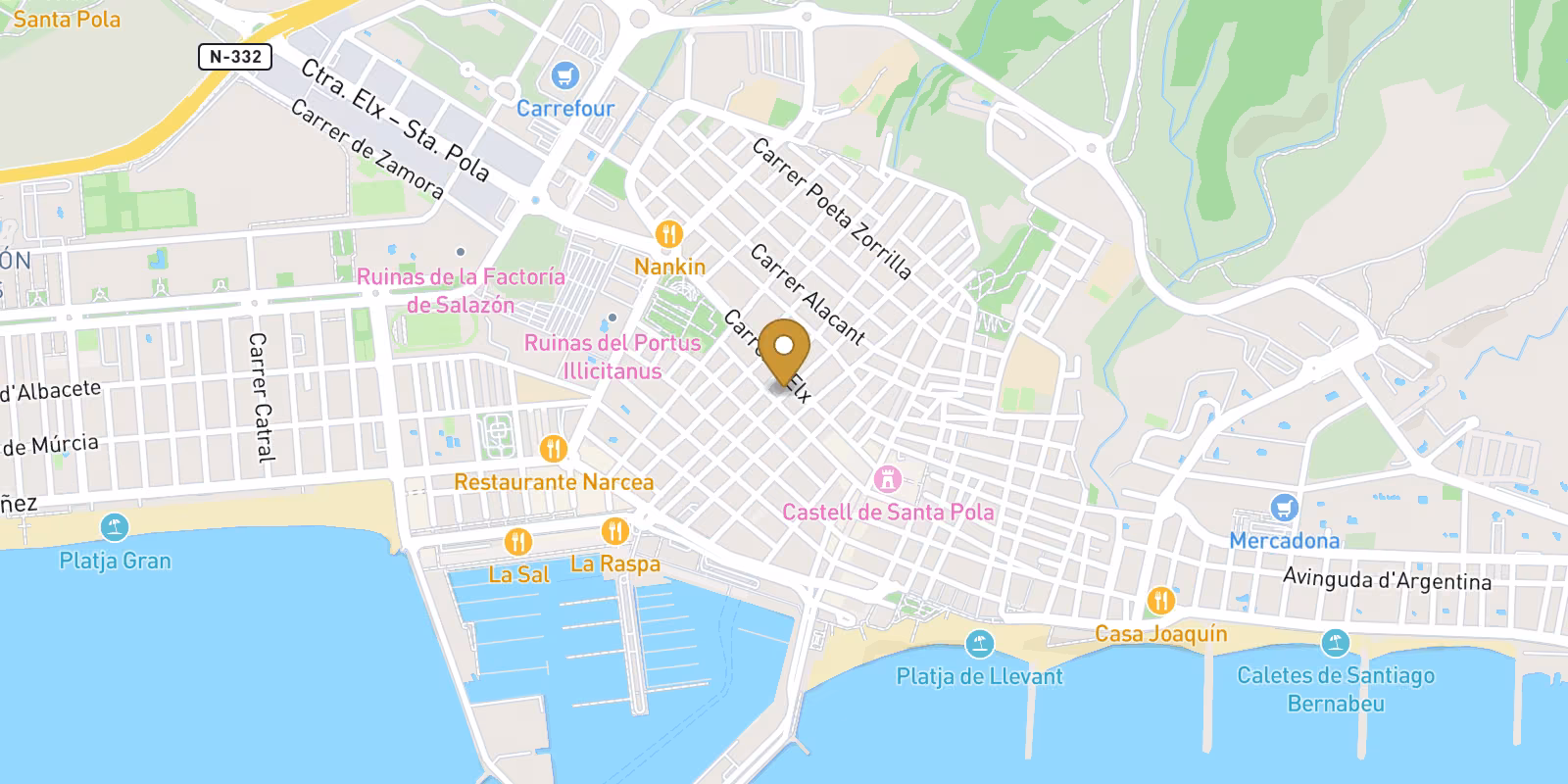 Carte — Appartements à Pueblo, Santa Pola