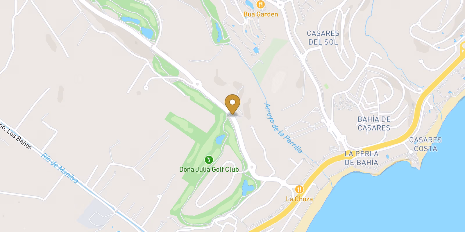 Map — Doña Julia Golf apartments close to Casares Costa services