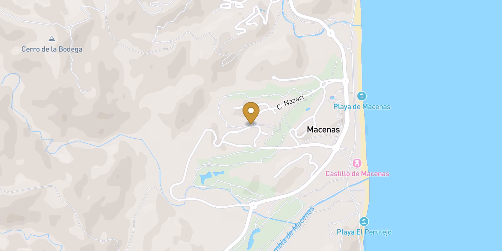 Map — New-build villas near Playa de Macenas in Mojacar