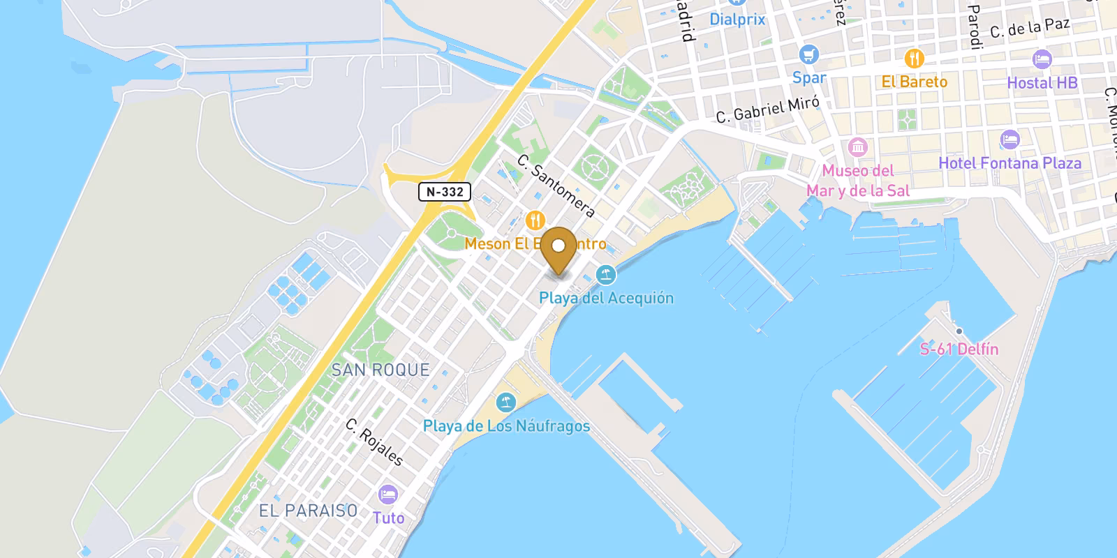 Map — El Acequion beach homes in Torrevieja from EUR285,000