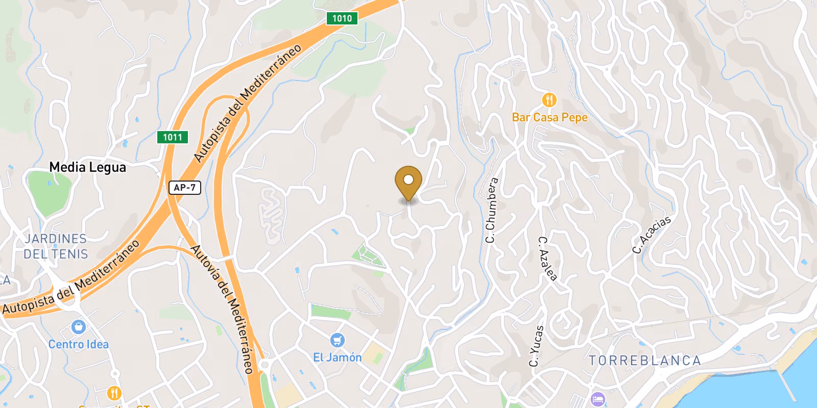 Map — 2-bed Los Pacos apartments with sea views and Q3 2027 timing