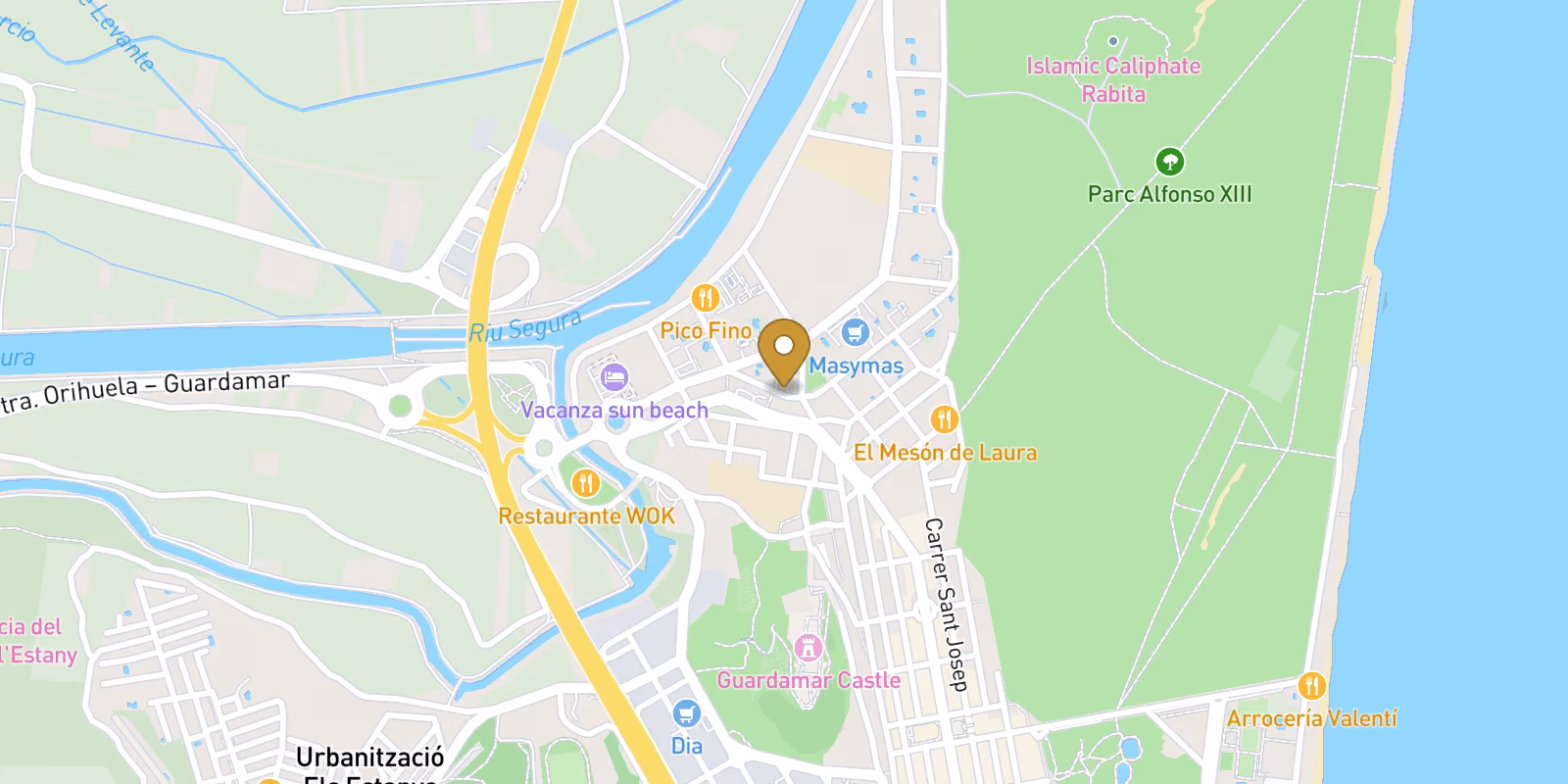 Map — Camino del Puerto apartments with solarium space